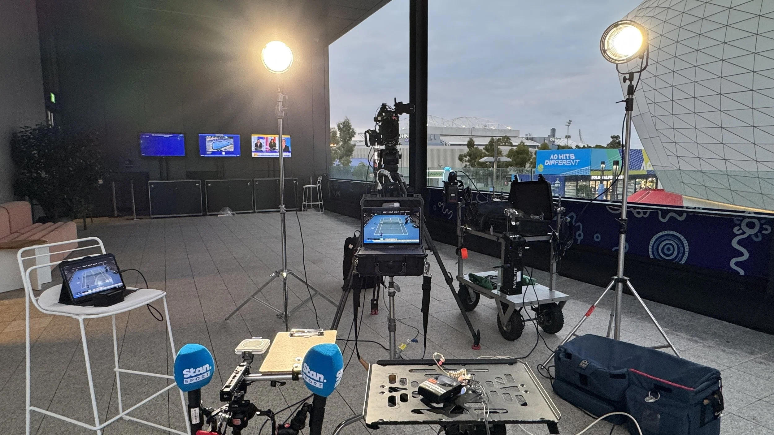 Australian Open presenter's view.