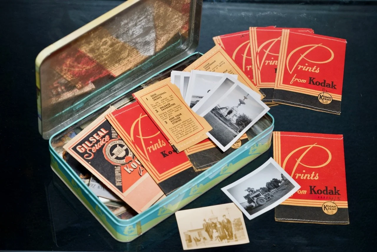 "BISCUIT TIN" OF HISTORIC FAMILY TREASURES