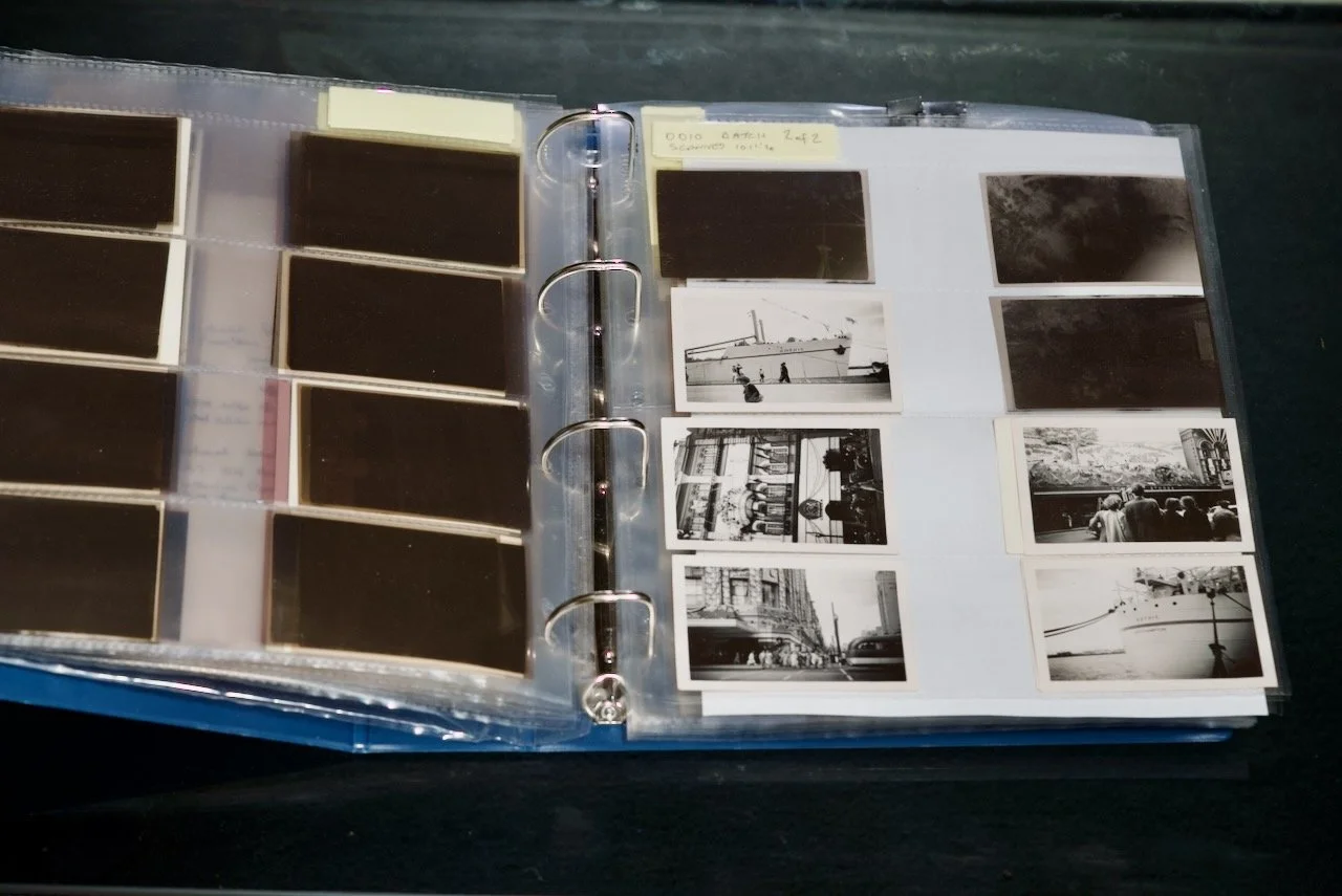 NEGATIVES AND PRINTS TRANSFERRED TO ARCHIVE GRADE SLEEVES