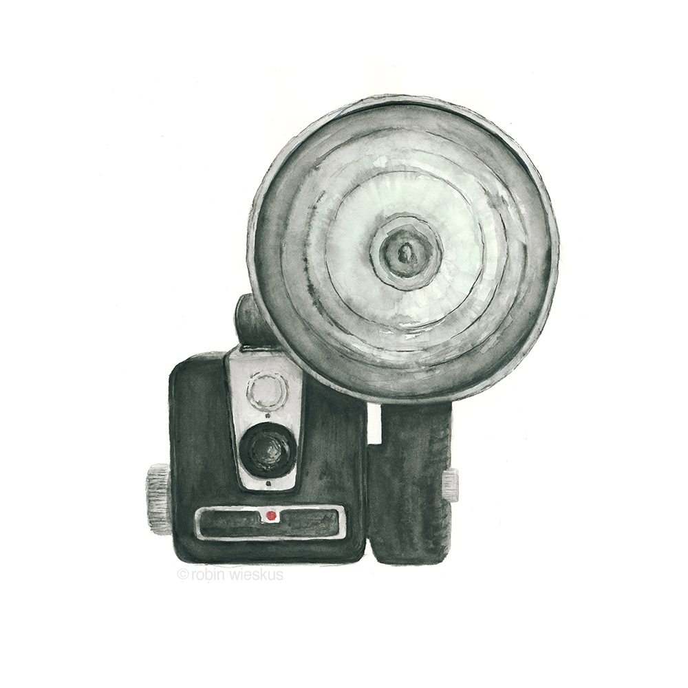 east ashley studio - vintage camera illustration