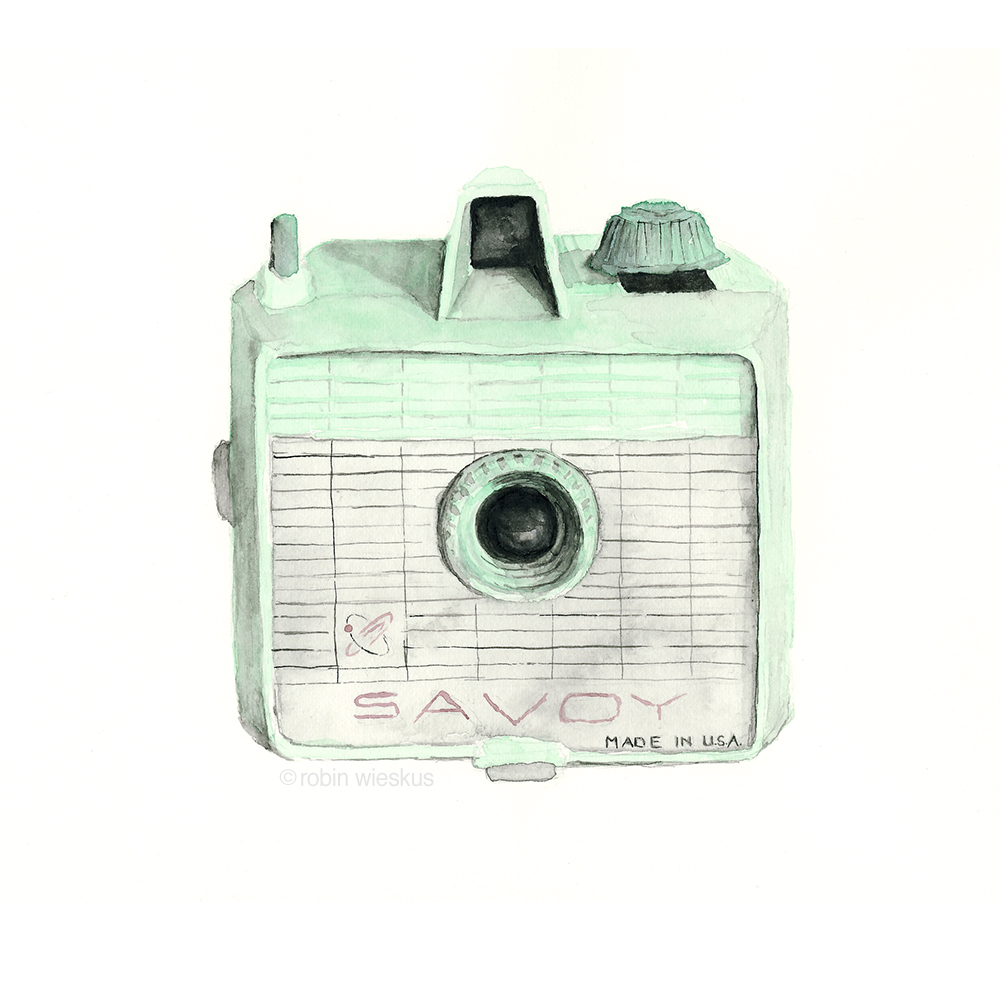 east ashley studio - vintage savoy camera illustration