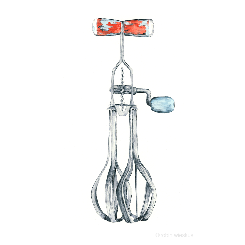 east ashley studio - vintage egg beater illustration