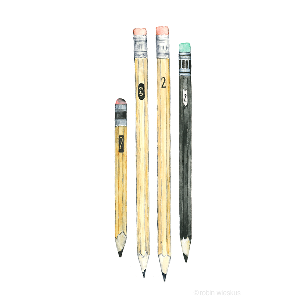 east ashley studio - no. 2 pencil illustration