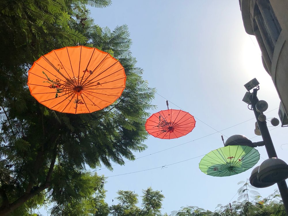 Parasols above the market  