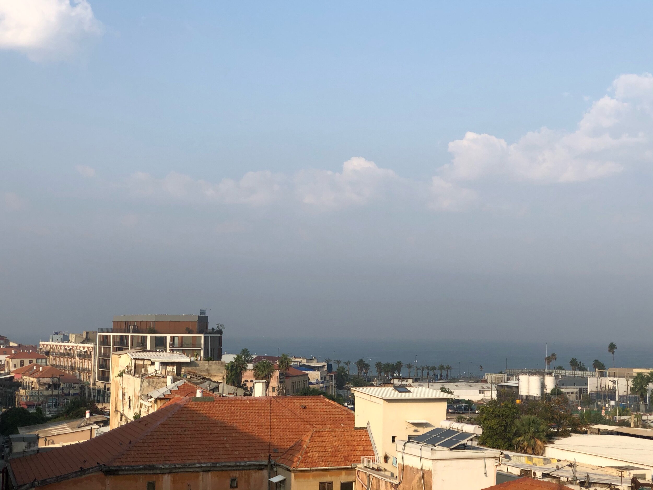 Drisco Hotel rooftop view of the Mediterranean.