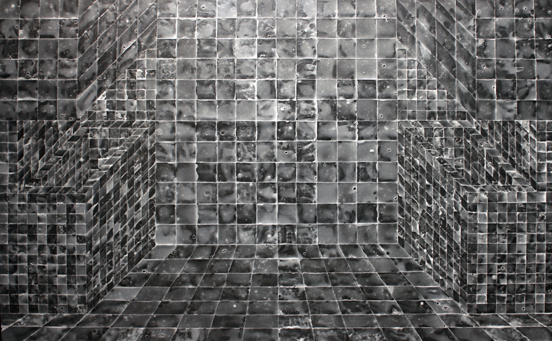 Sanctuary I (soap on paper)