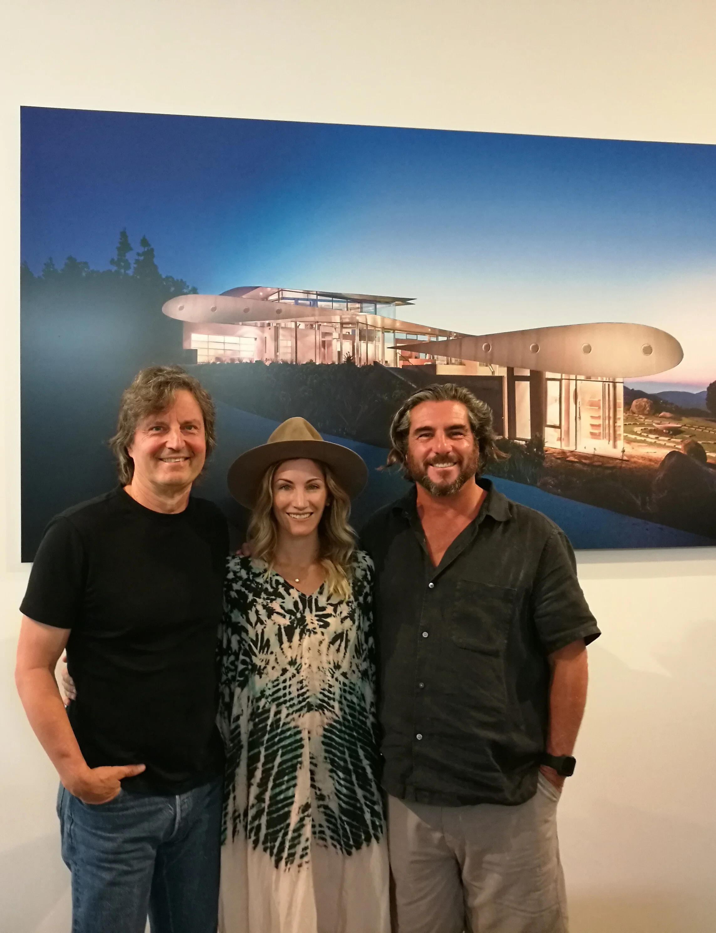 Tom Kundig , of Olson Kundig , Venice local, Kelly Furano , and David Hertz at SEA Studio 