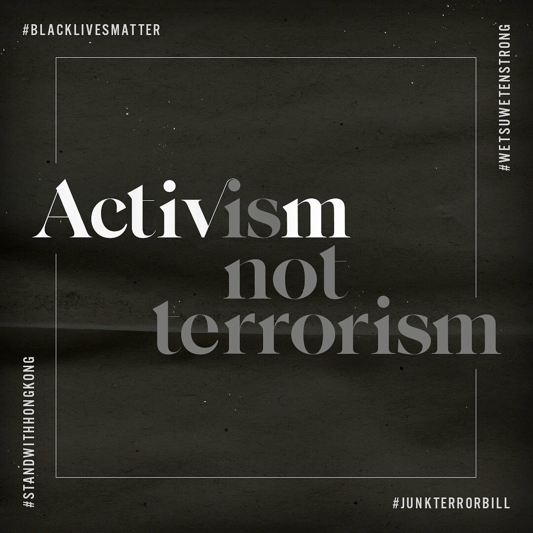 In solidarity against structural racism, white supremacy, police brutality, and the suppression of fundamental human rights and freedom of speech. #Activismisnotterrorism. ⬛️ #linkinbio for a list of resources to take concrete action, including organ