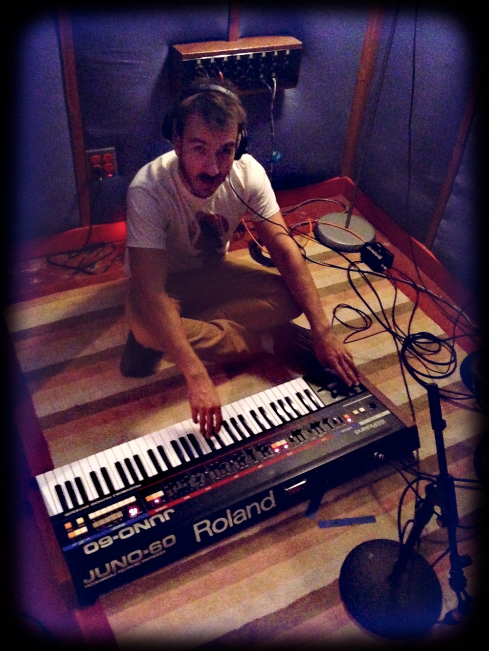 Kirk playing a synth he couldn't hear.