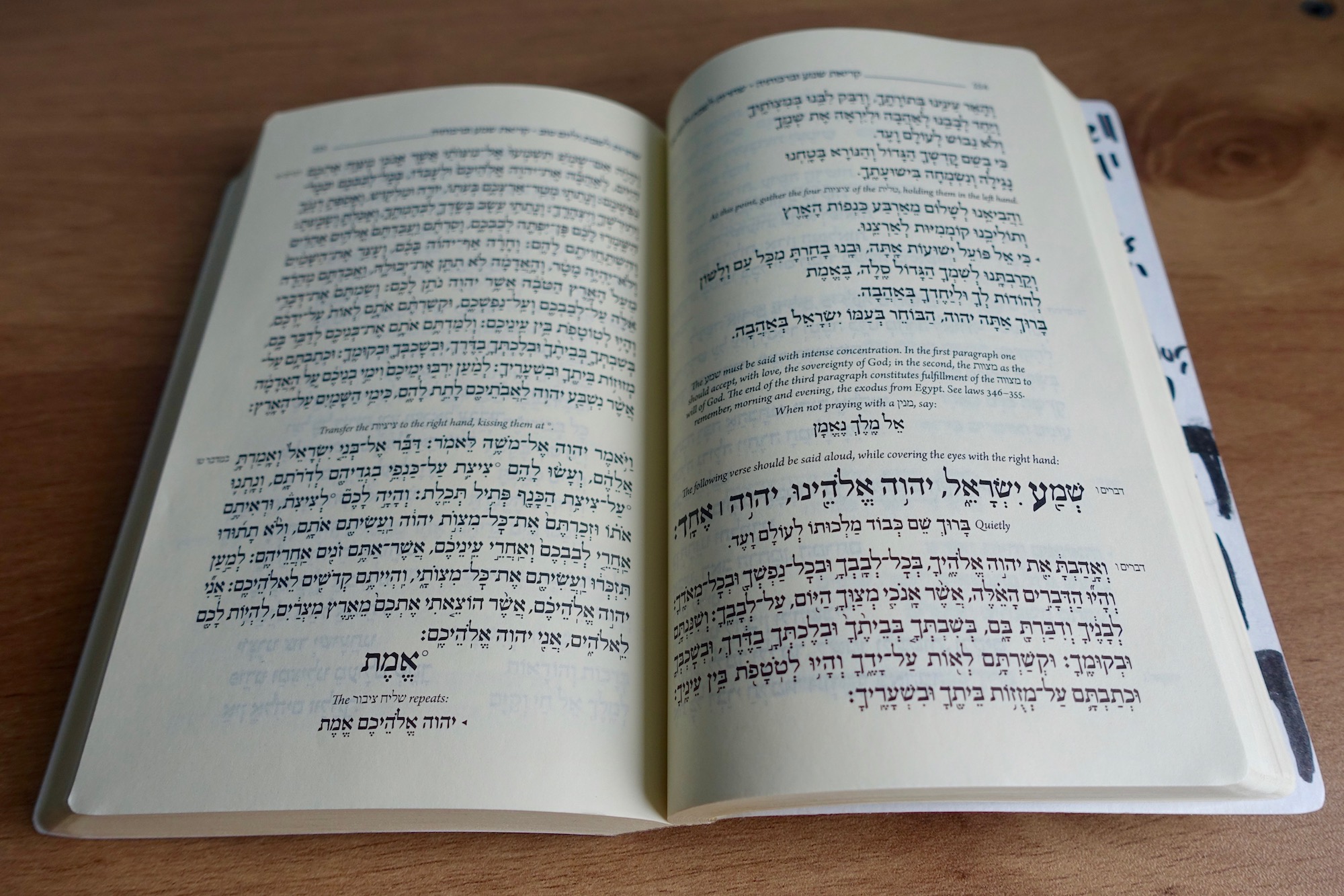 My siddur, to give you a sense of its vibe (yes, it's perfectly religiously okay to post this photo. I checked.)