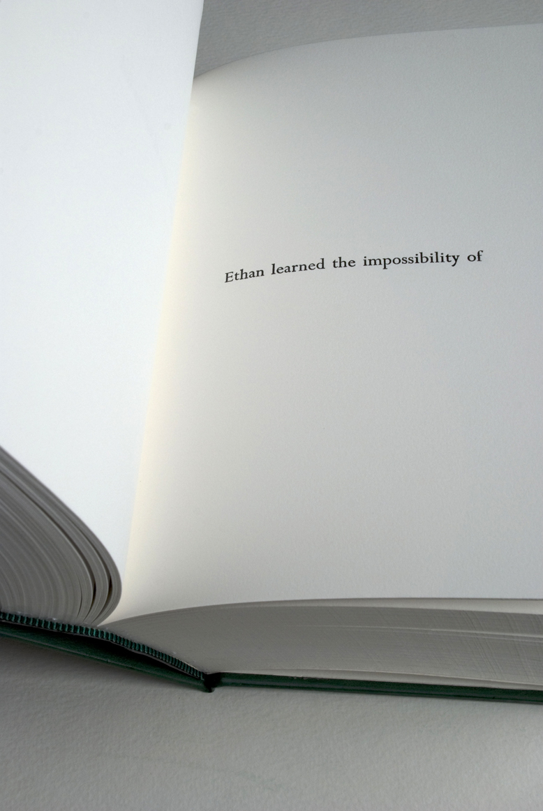 ‘you must have seen Ethan Frome’ 260 page handprinted, with perpetual 24 point metal type 