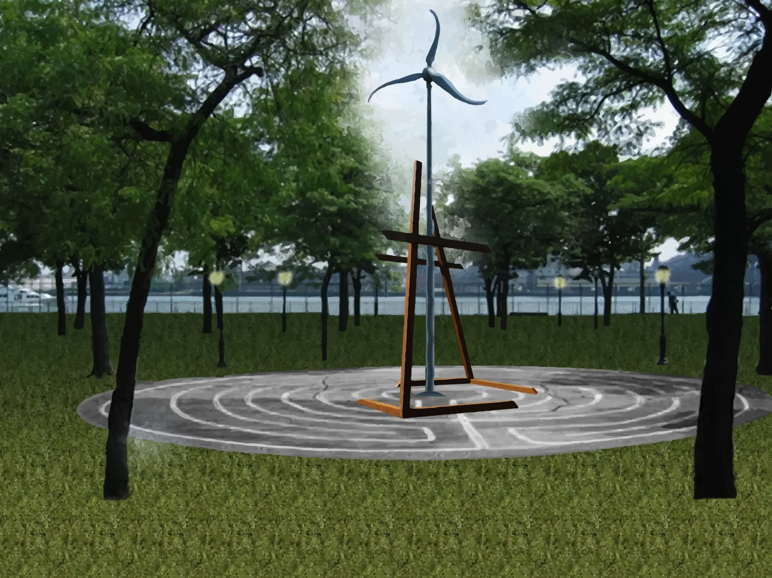 visionary image: ways to power ourselves and a park.