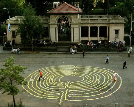 photo of my Labyrinth project at Union Square Park 1998-2008