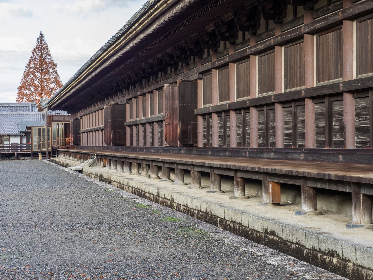 West side of inner temple of Sanjusangendo.