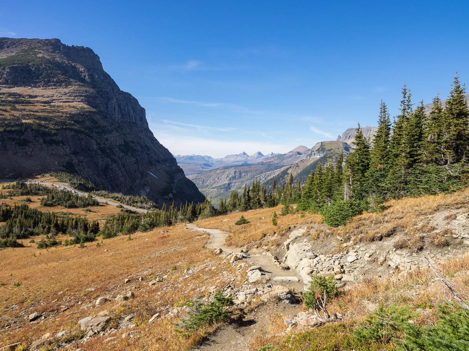 Logan Pass View to the West from Highline Trail.