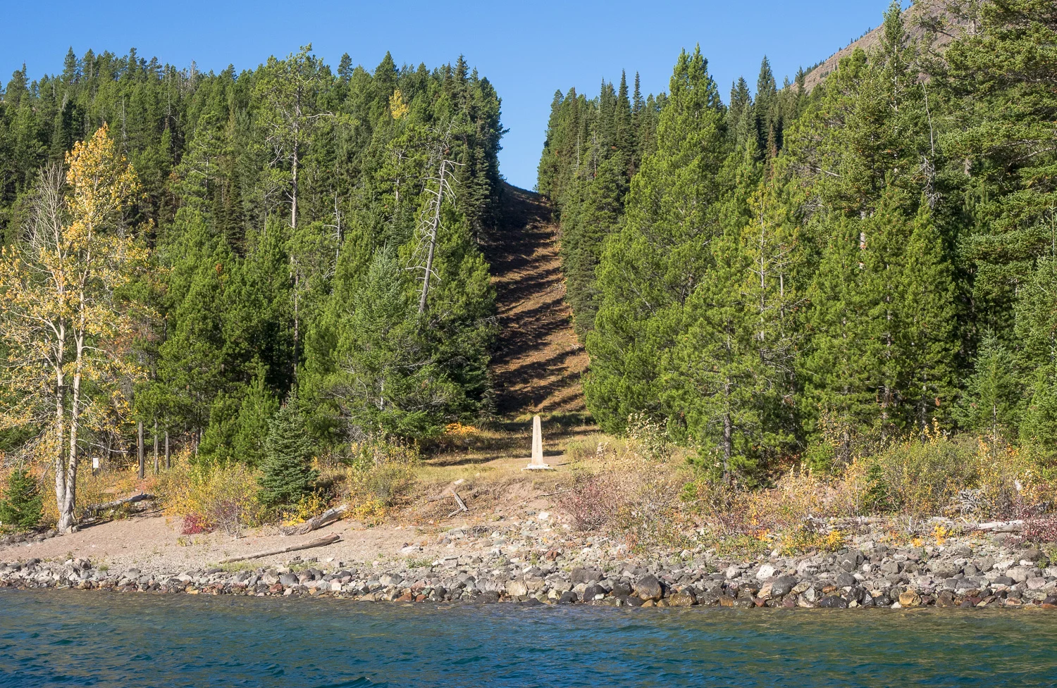 US-Canada border on Upper Waterton Lake (September 2015)