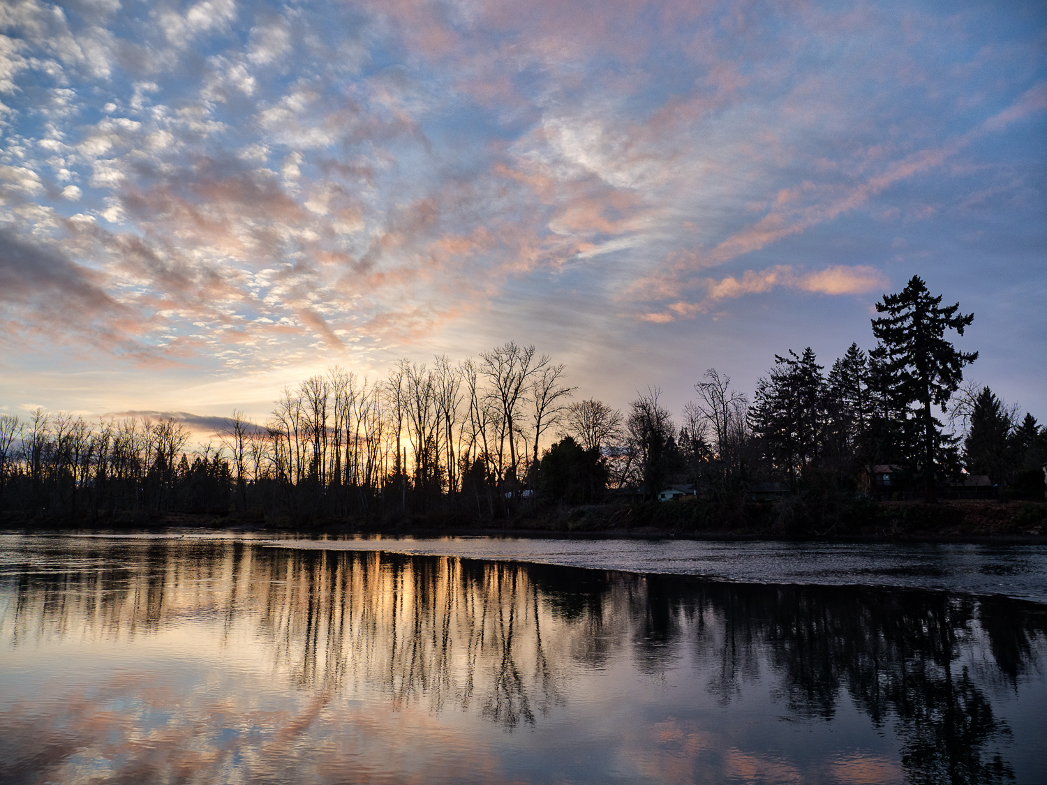 Willamette River Winter Sunset