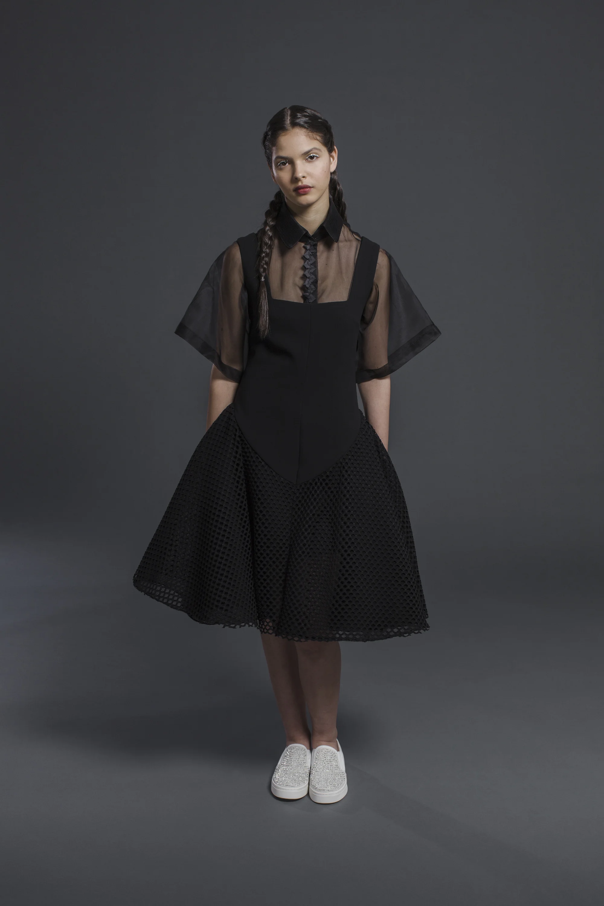 ruedi maguire spring summer 2016 black sheer kimono blouse