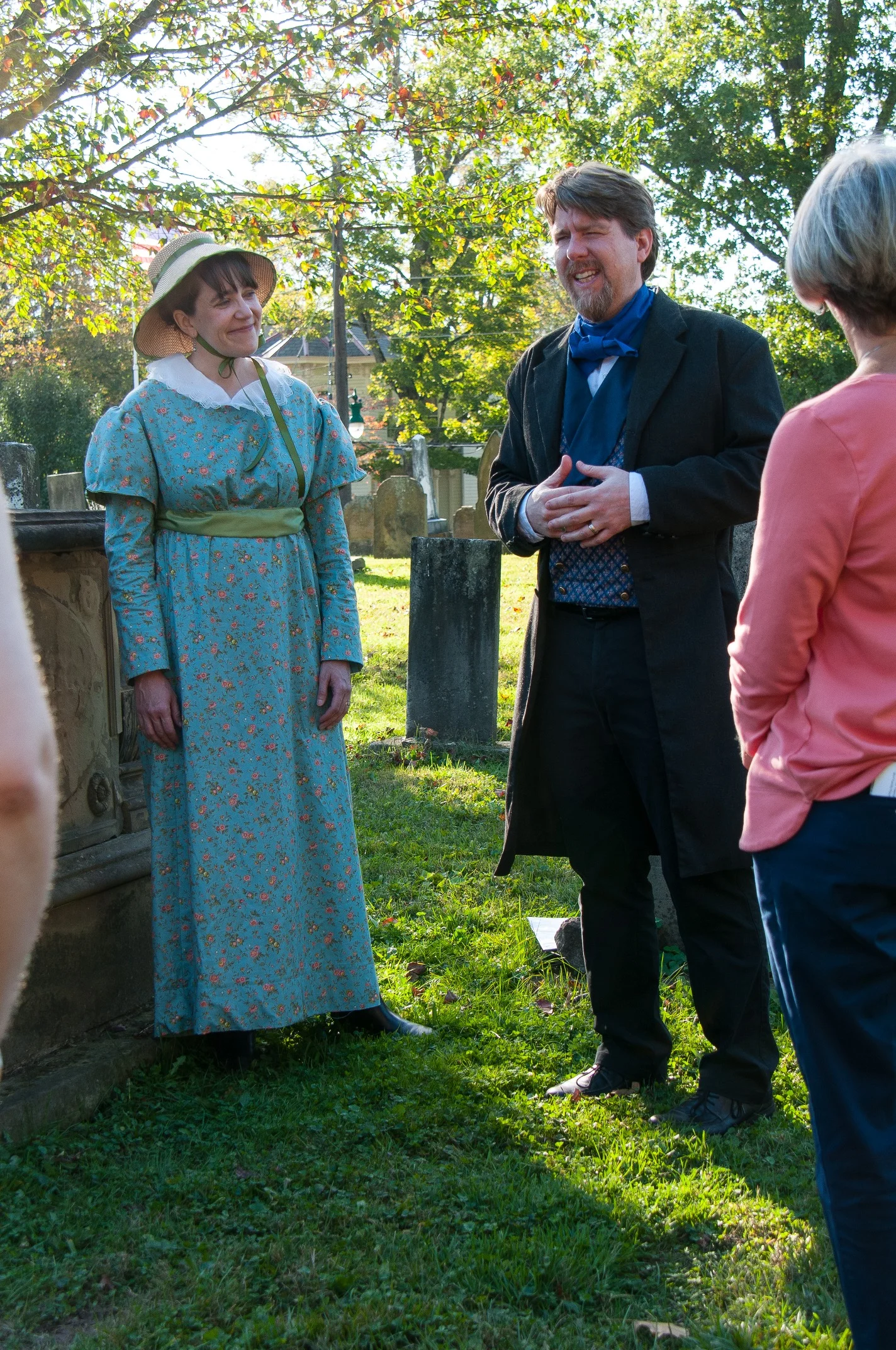 Anna Nekola as Isabella Mower Richards and Bill Kirkpatrick as Lucius Mower.