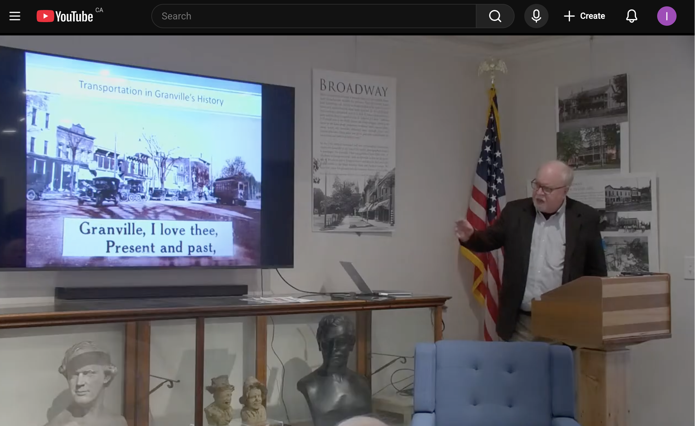 Watch Tom Martin's Lecture on Transportation in Granville