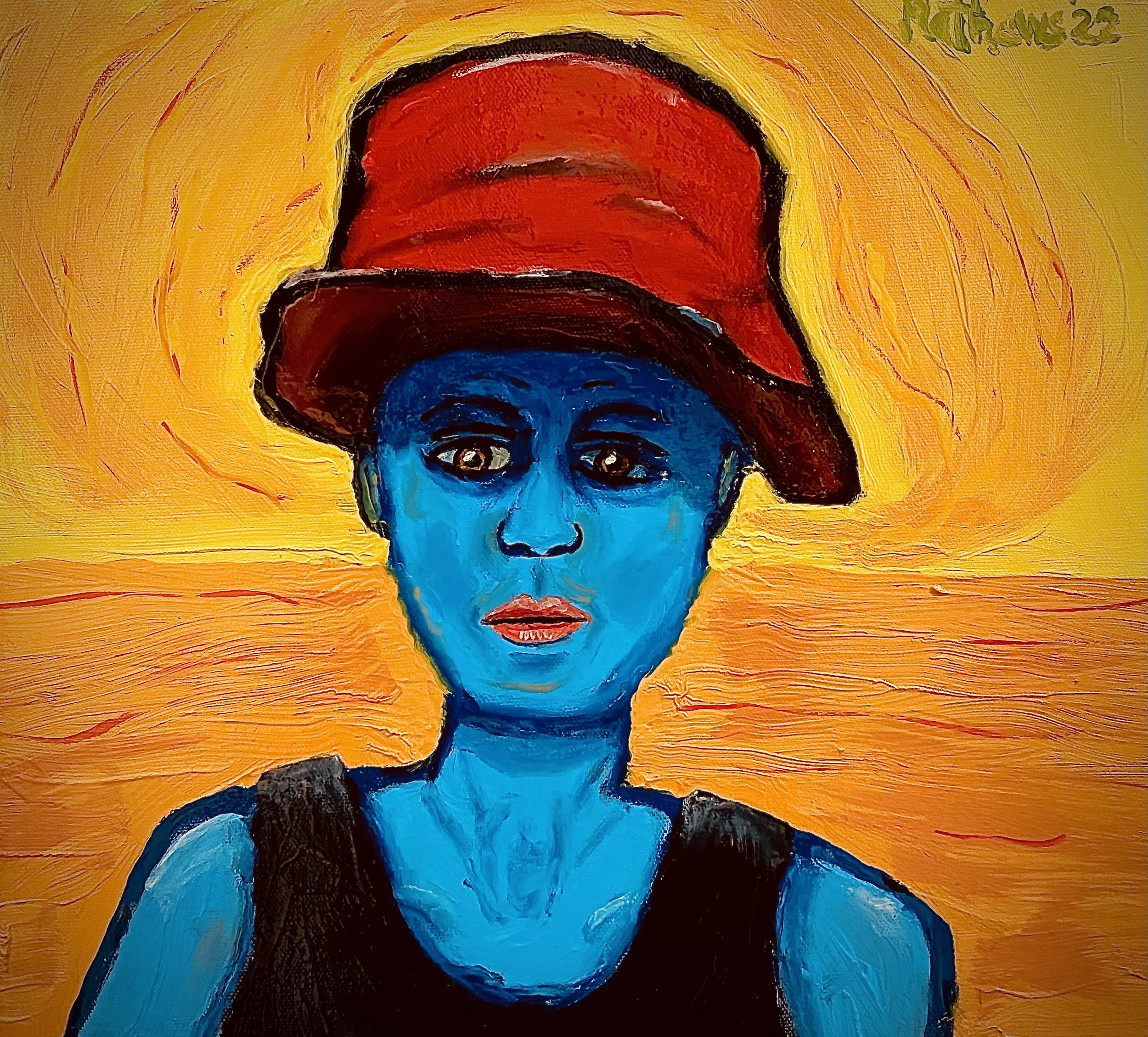 Girl With Blue Skin