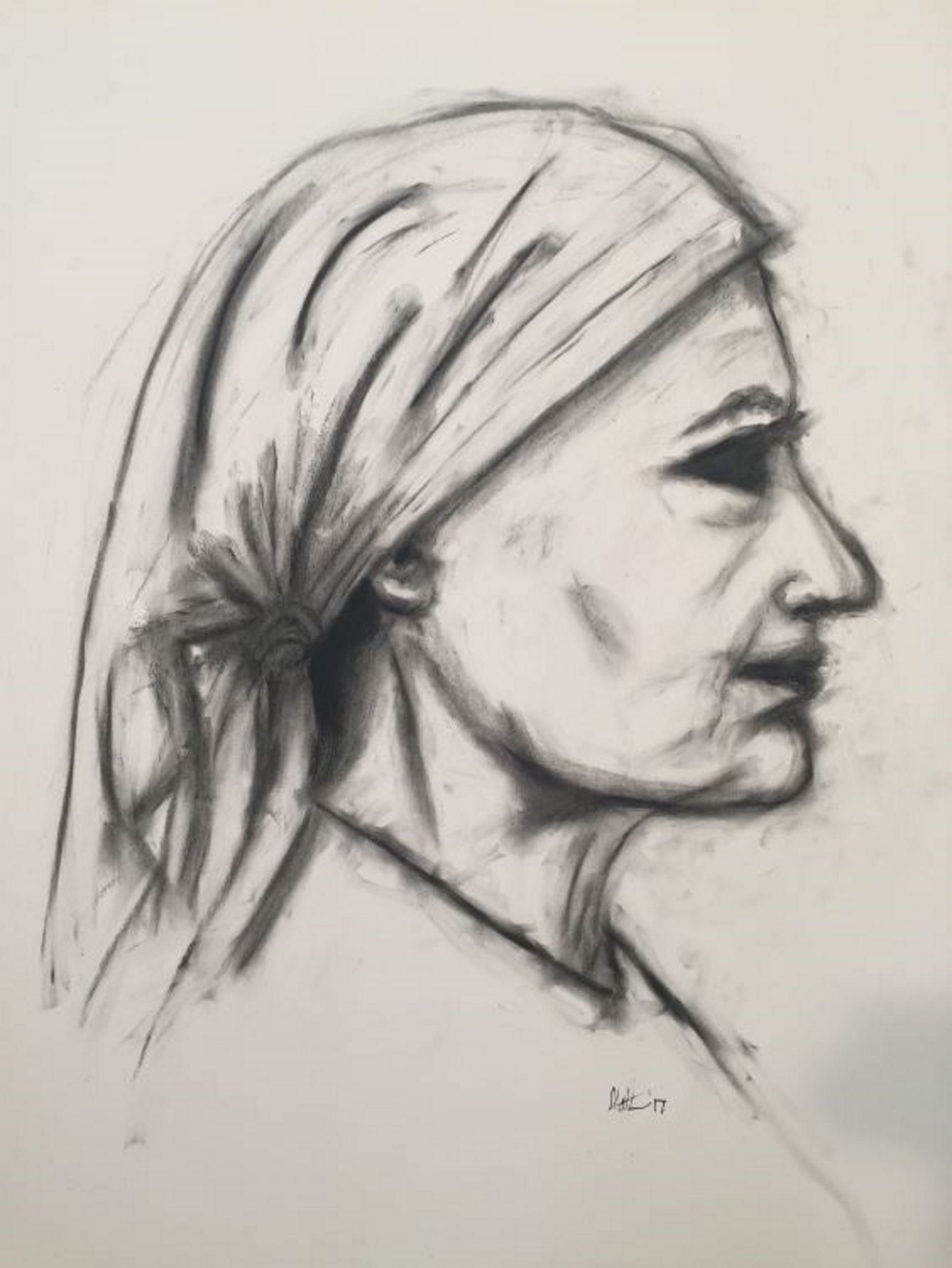 Woman Wearing a Scarf