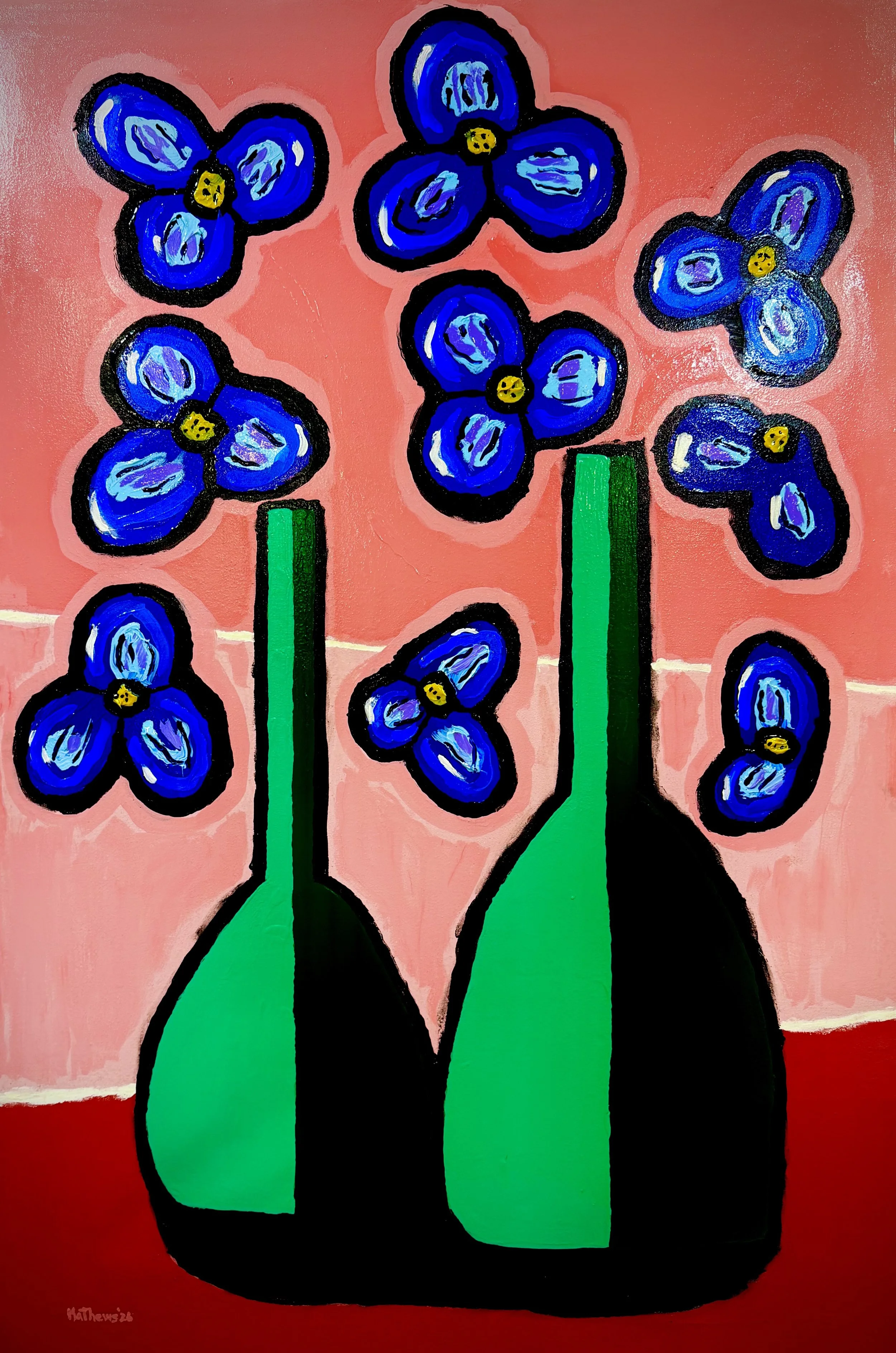 "Still Life #87"

acrylic paint, house paint, oil stick on canvas | 60"x 40" | 2026 | professionally framed | $3,500.00