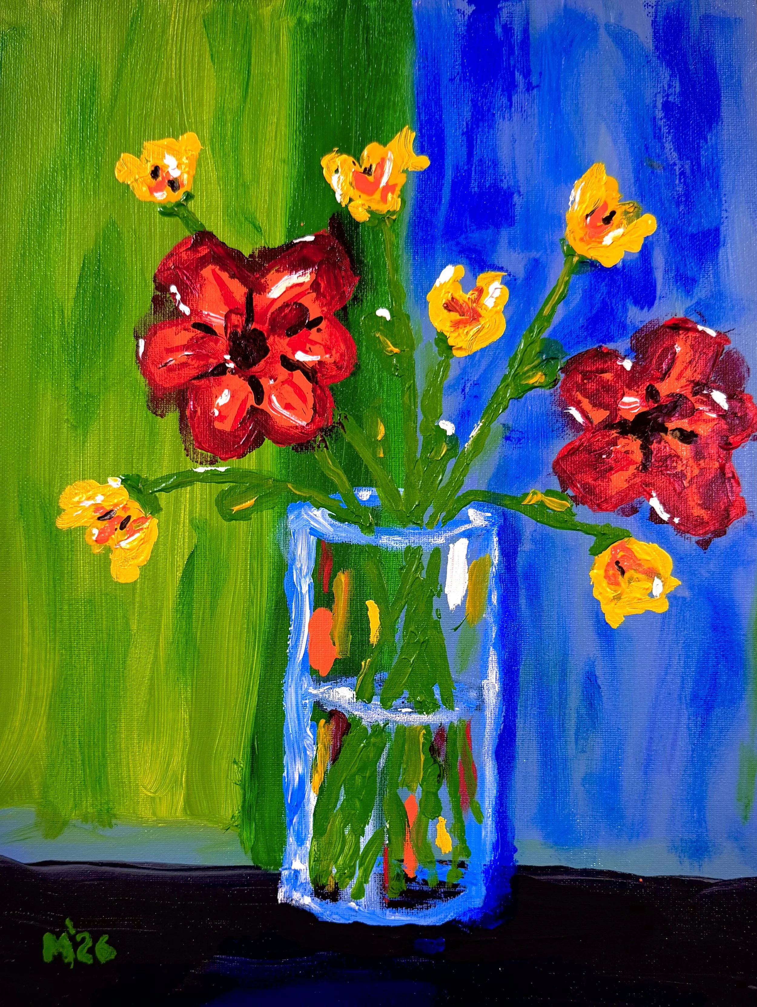 "Still Life #142"

acrylic paint on canvas board | 14"x 11" | 2026 | $350.00