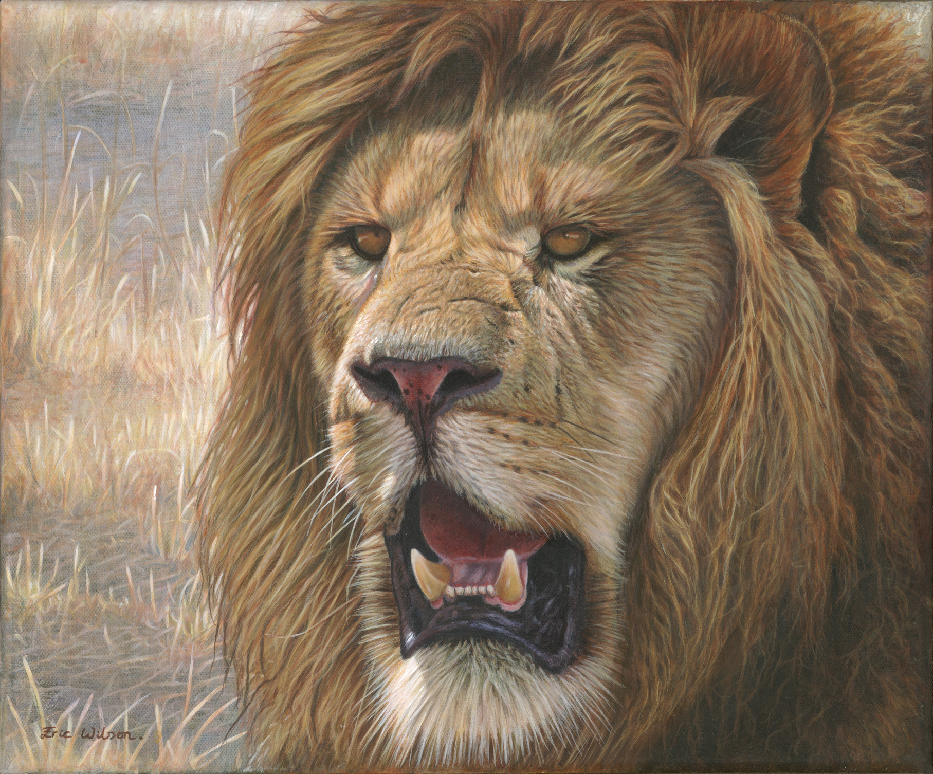 'Samoni' Acrylic on fine linen. 12 x 10 inches. £950
