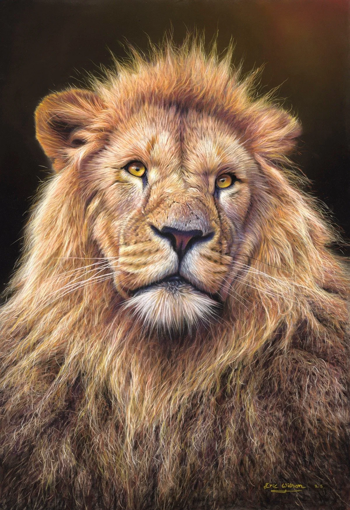 ASLAN LION 22 × 16 inches. Available: • Original • Paper and canvas fine art print.