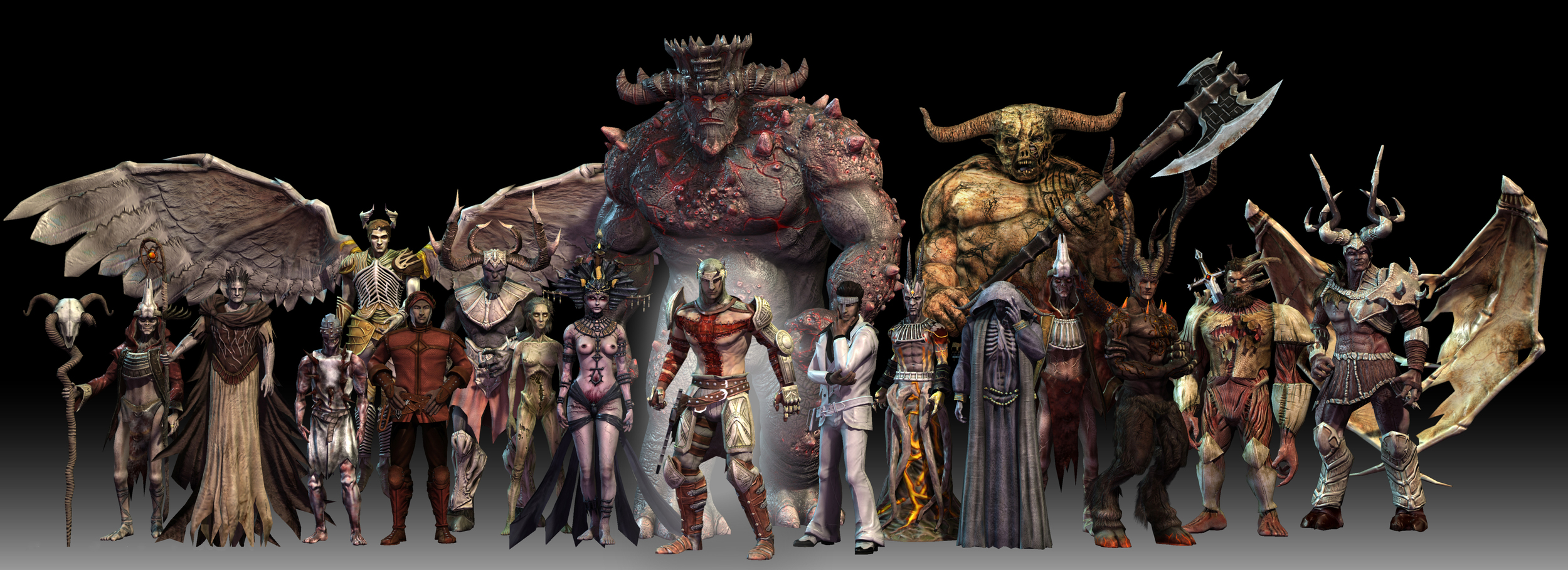 Dante's Inferno Character Lineup.