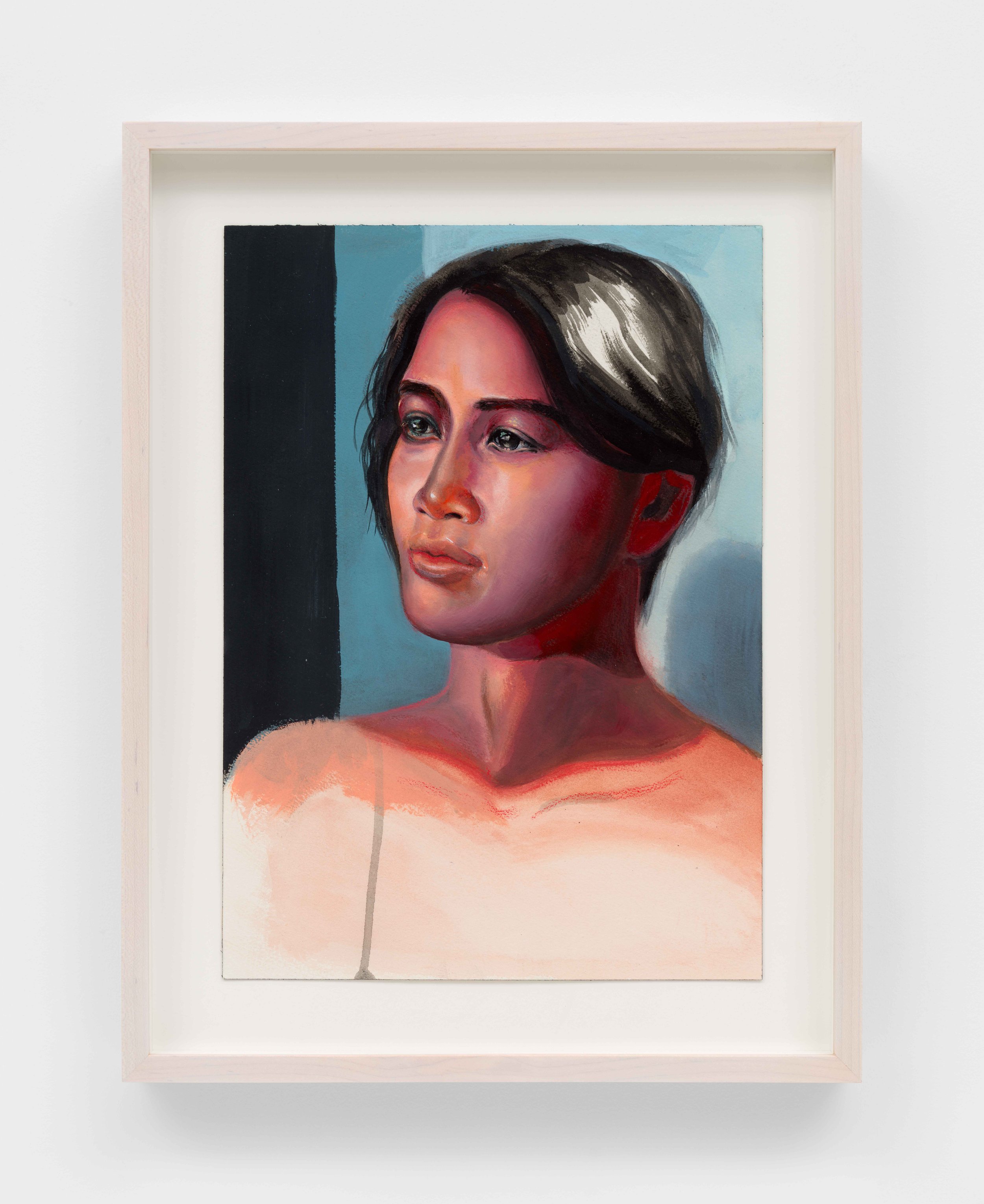 Andrea, 2024, Watercolor, acrylic, and colored pencil on paper, 14 1/8 x 10 1/4 in (35.9 x 26 cm)