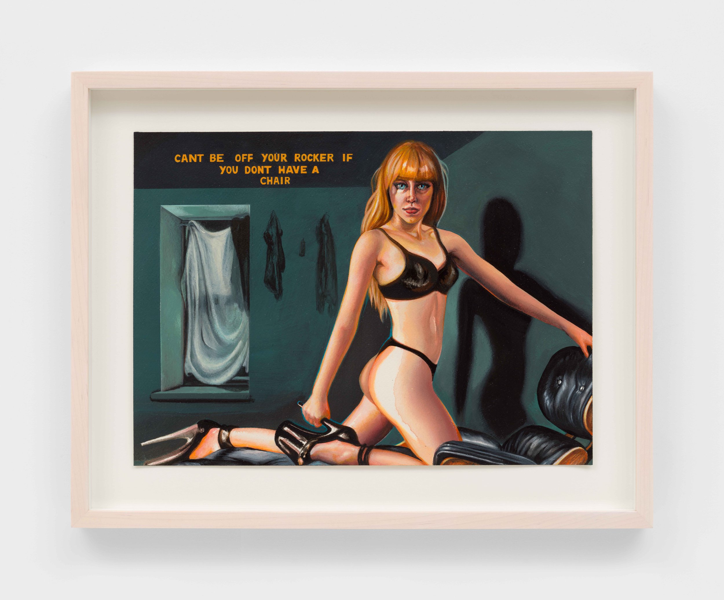 You Can't Be Off Your Rocker If You Don't Have A Chair, 2024, Watercolor, acrylic, and colored pencil on paper, 10 1/4 x 14 1/8 in (26 x 35.9 cm)