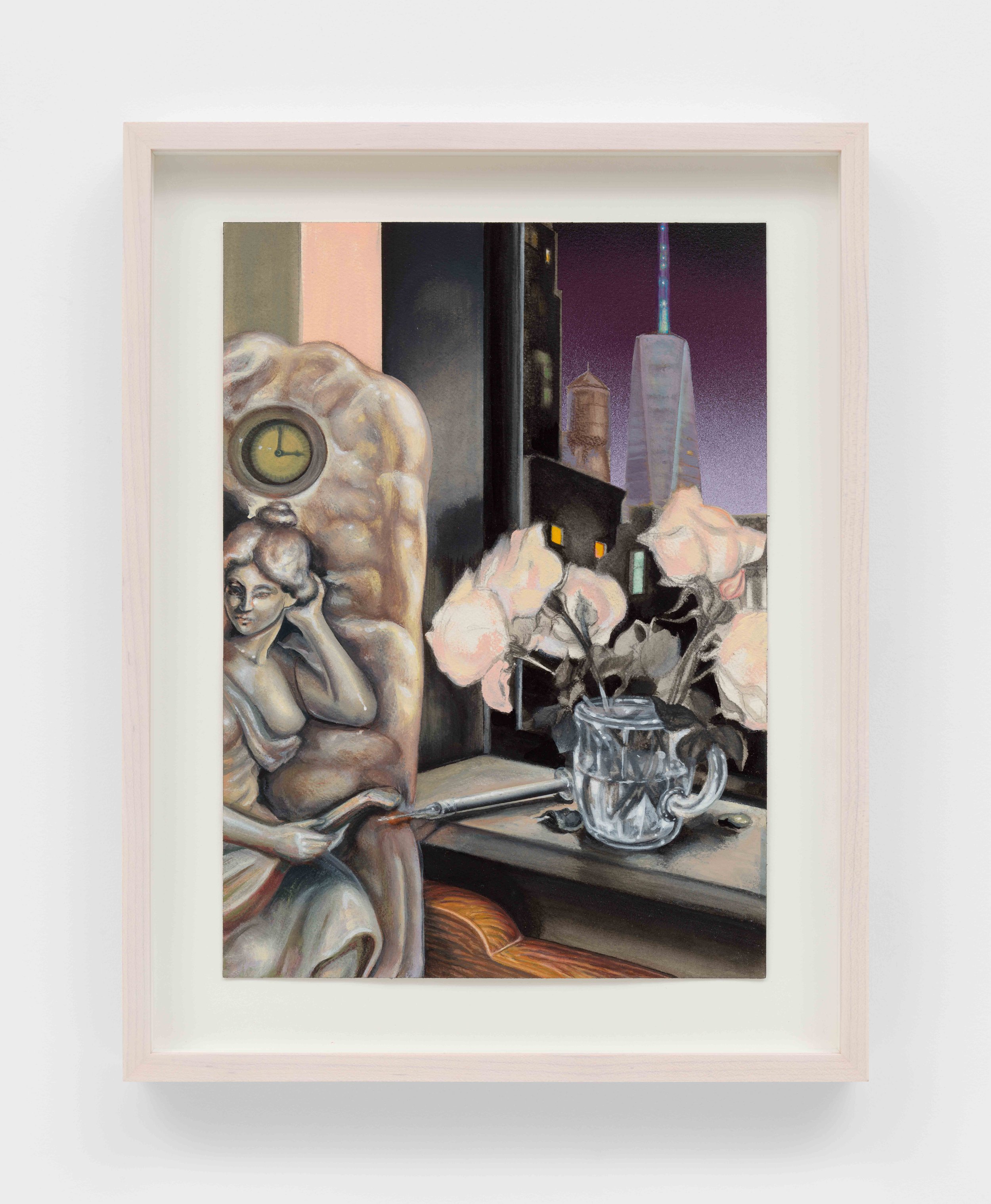 Manpower, 2024, Watercolor, acrylic, and colored pencil on paper, 14 1/8 x 10 1/4 in (35.9 x 26 cm)