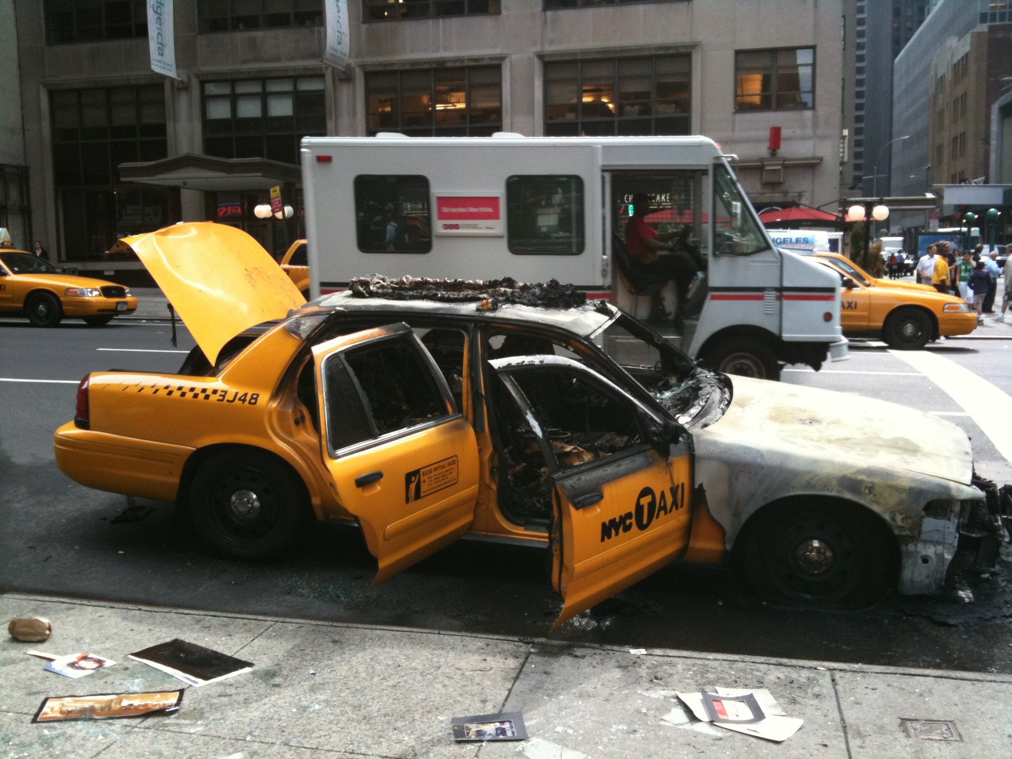 Taxi fire 53rd and 7th
