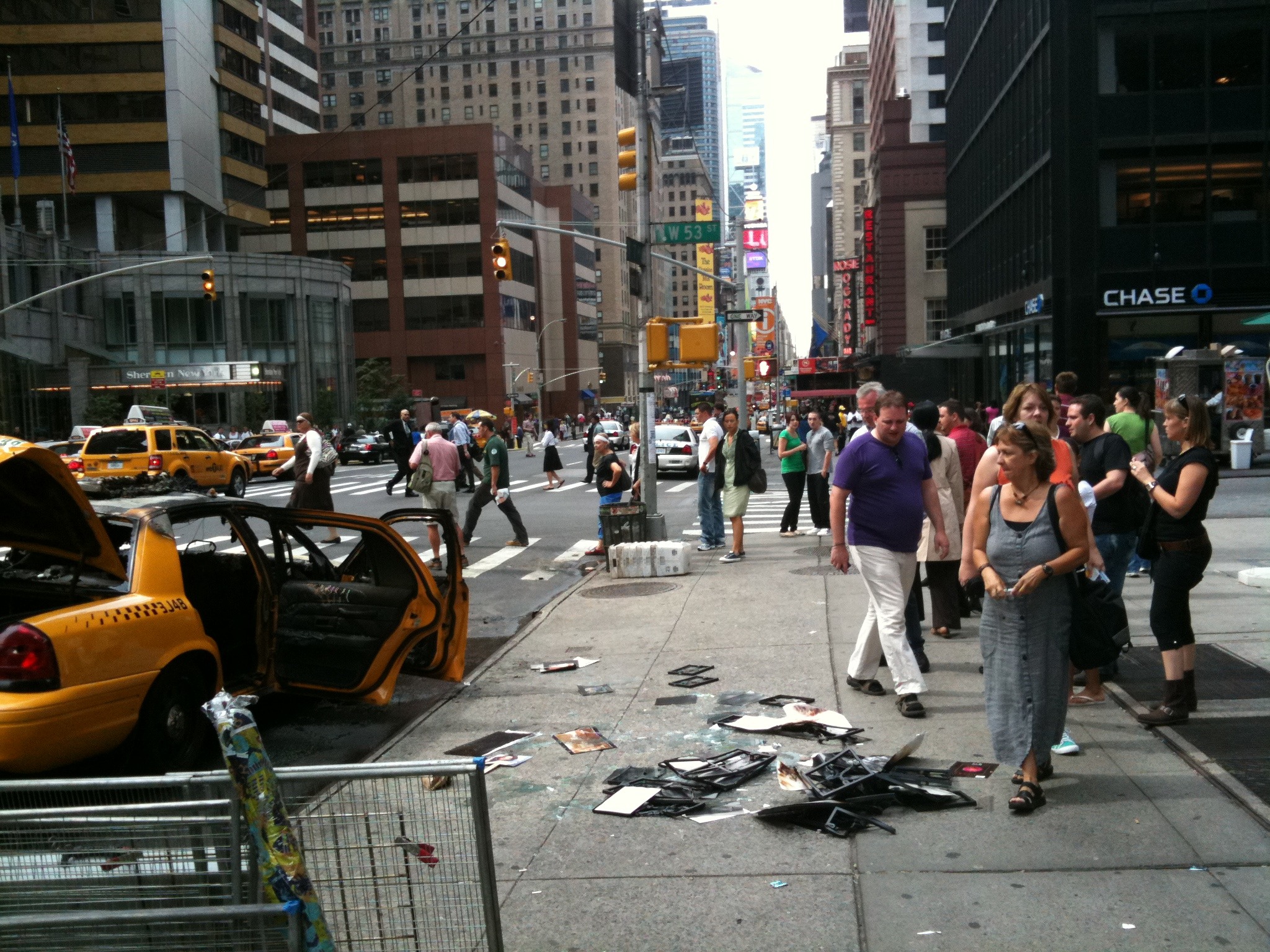 Taxi fire 53rd and 7th