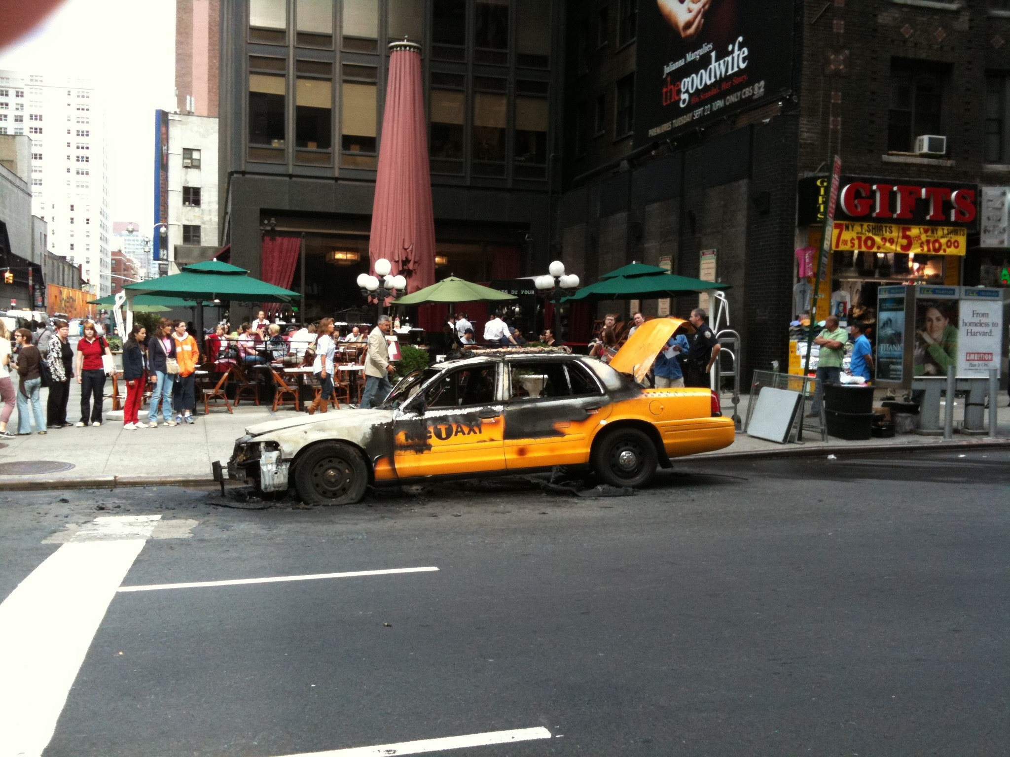 Taxi fire 53rd and 7th