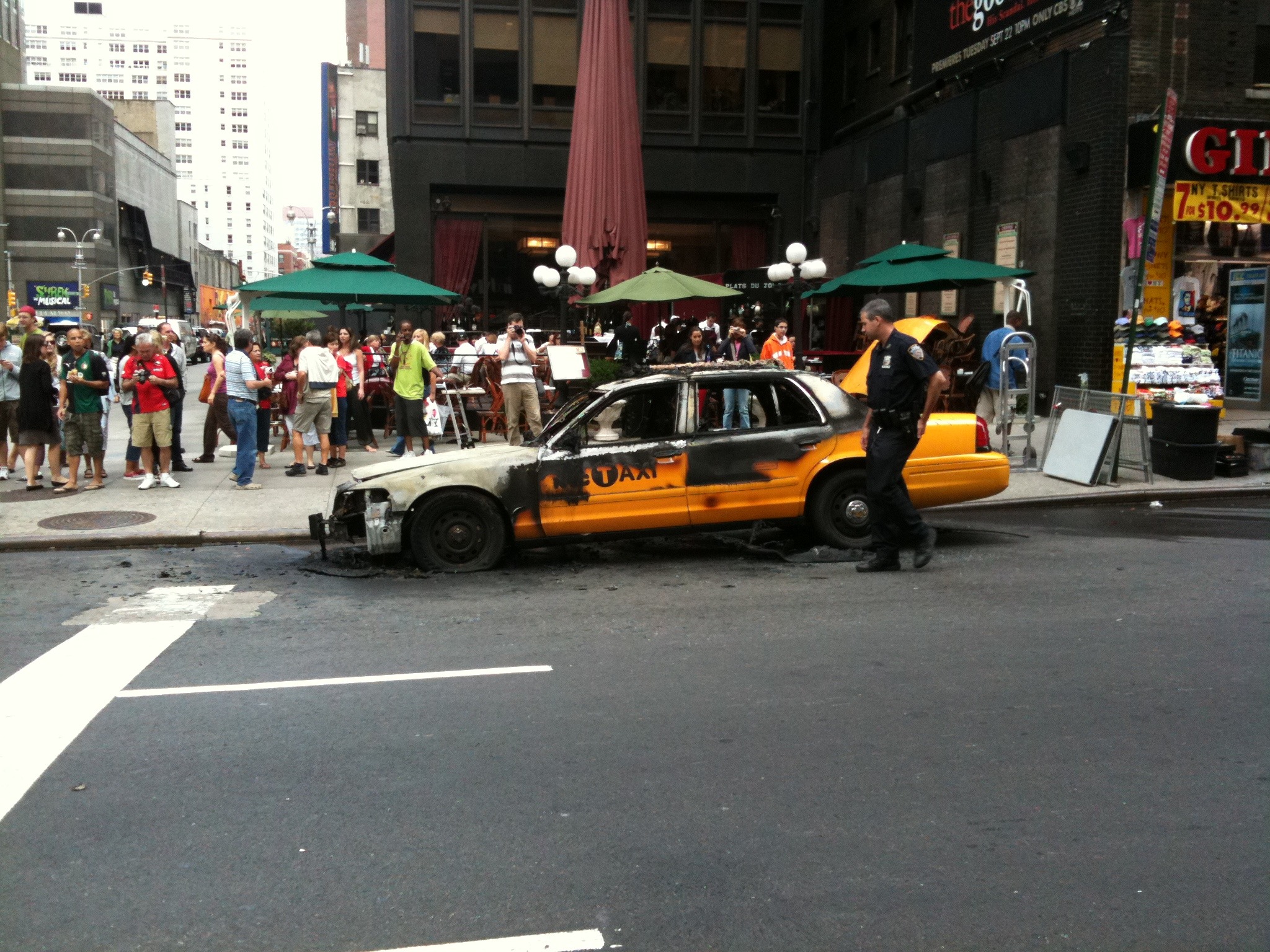 Taxi fire 53rd and 7th
