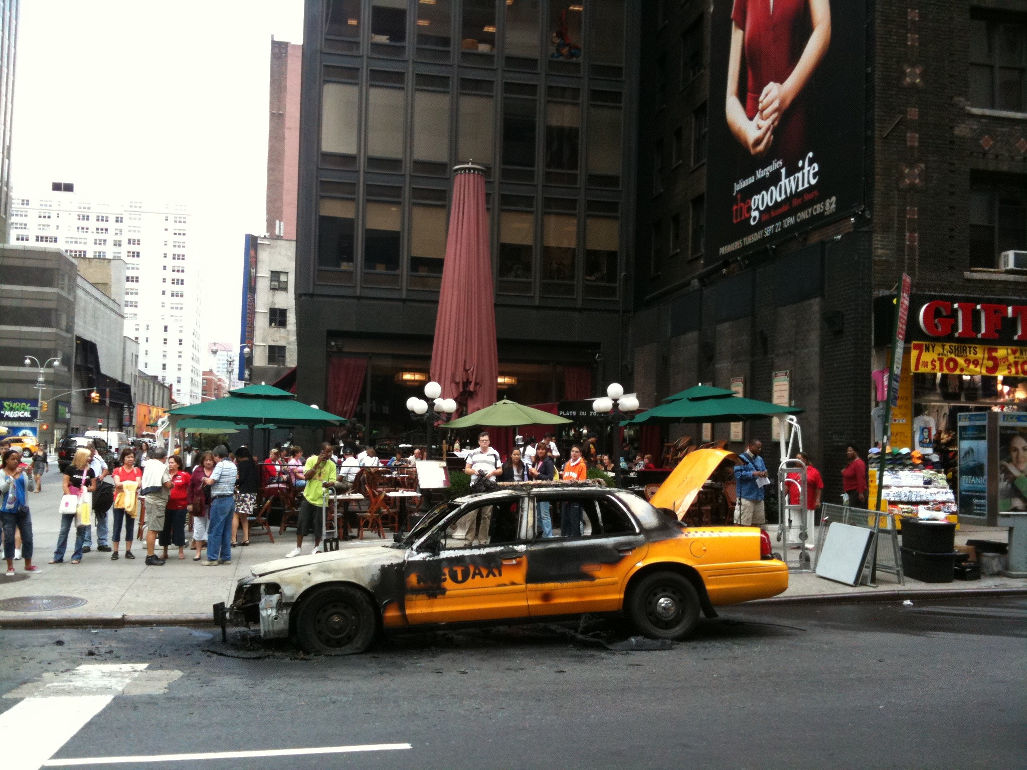 Taxi fire 53rd and 7th