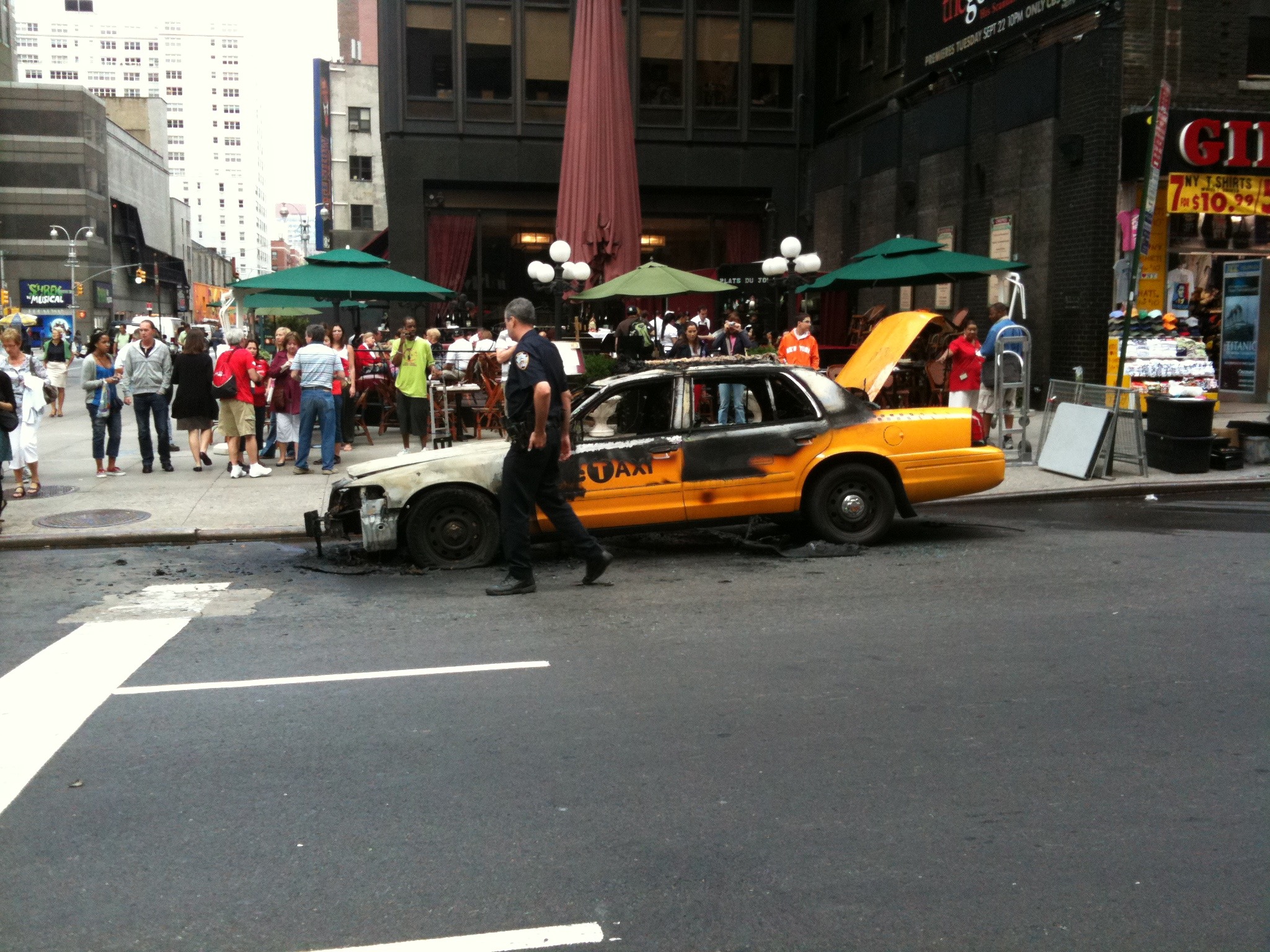 Taxi fire 53rd and 7th