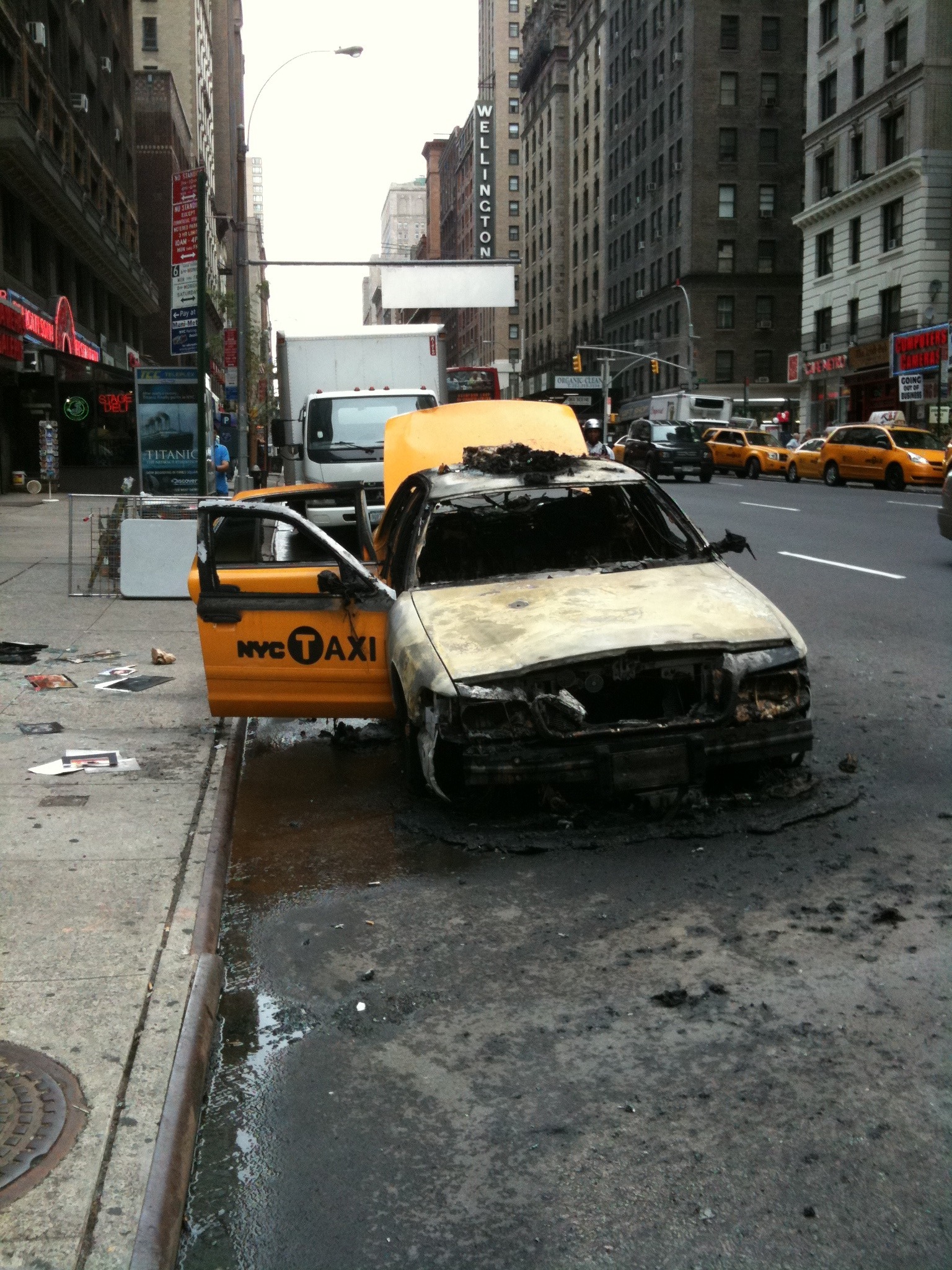 Taxi fire 53rd and 7th