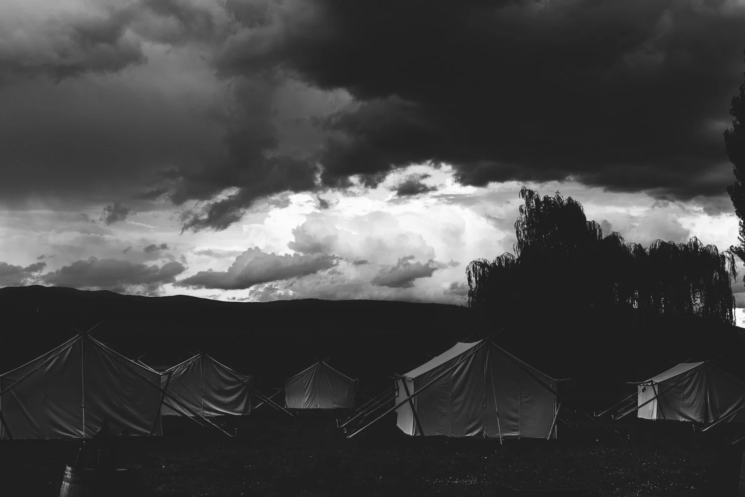 An early morning rise at camp