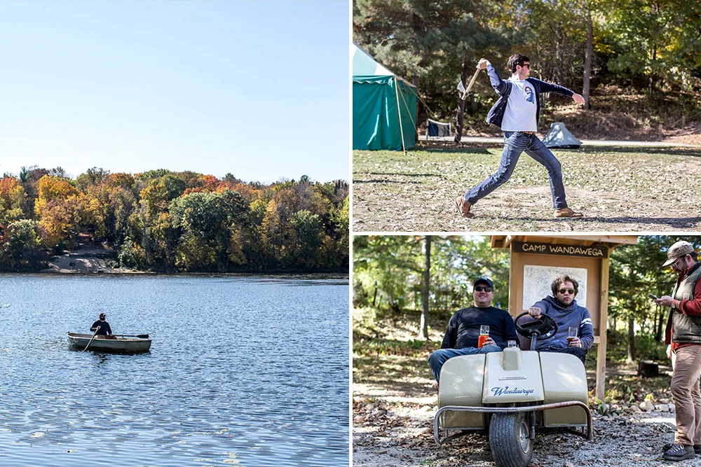Central State Brewing's Jake Koeneman rowing, Rob Brennan, Andrew Osterman, Sam Macon, Tristan Coulter of Gaslight Coffee