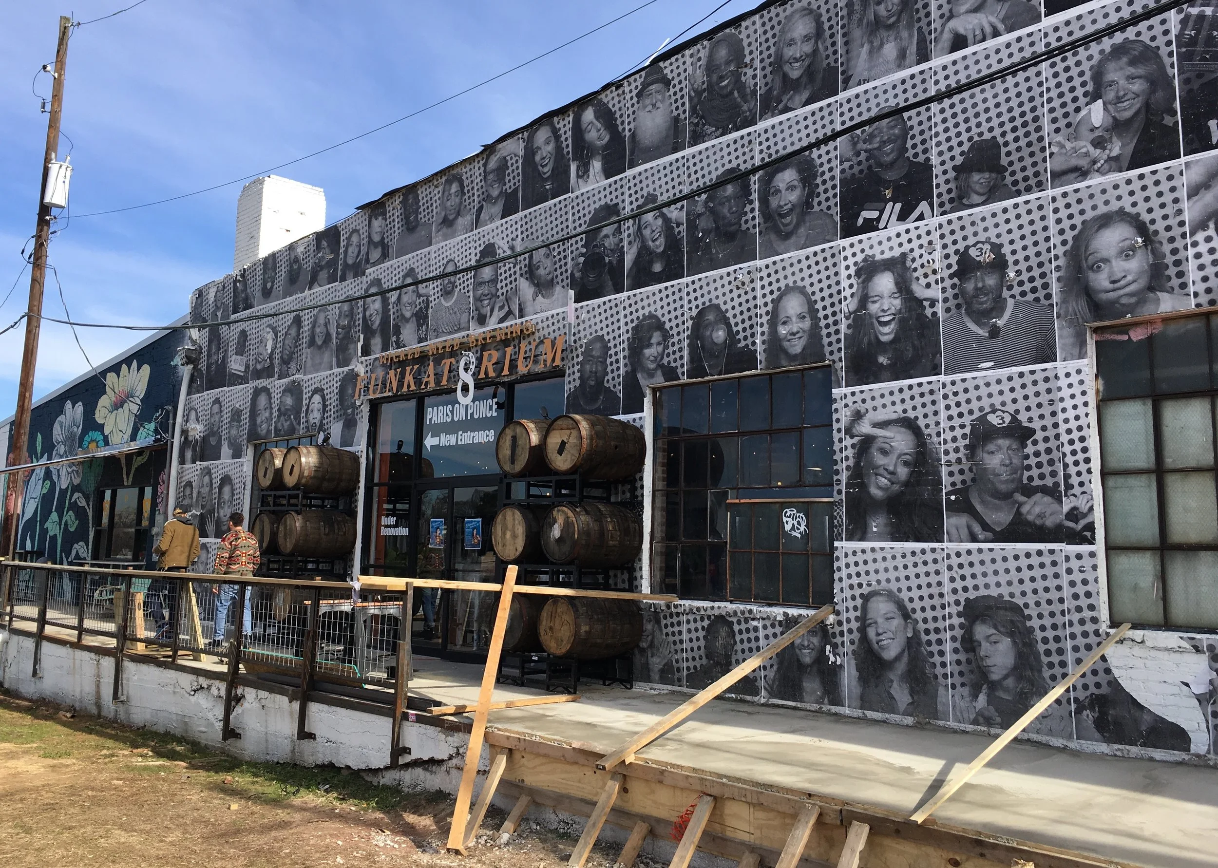 Walt Dickinson and Skip Engelbrecht work on the Funkat8rium. Photo by Austin L. Ray.