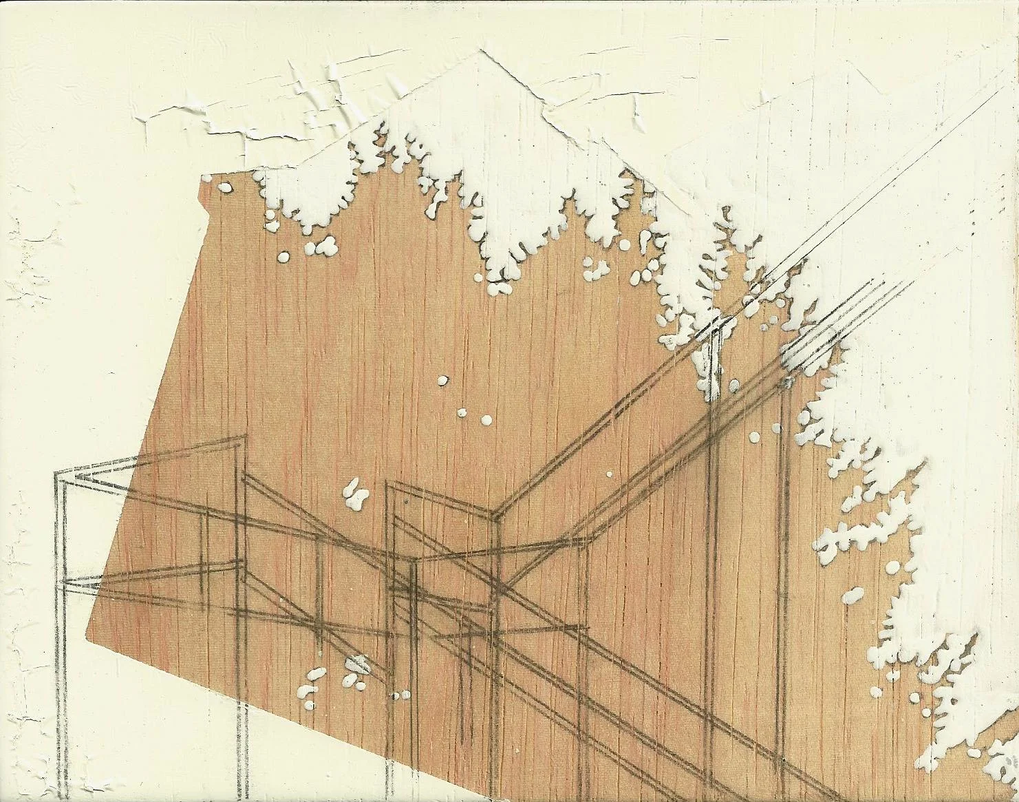 14.8 x 19 cm Enamel, graphite and resin, 2013 ©Emily Moore