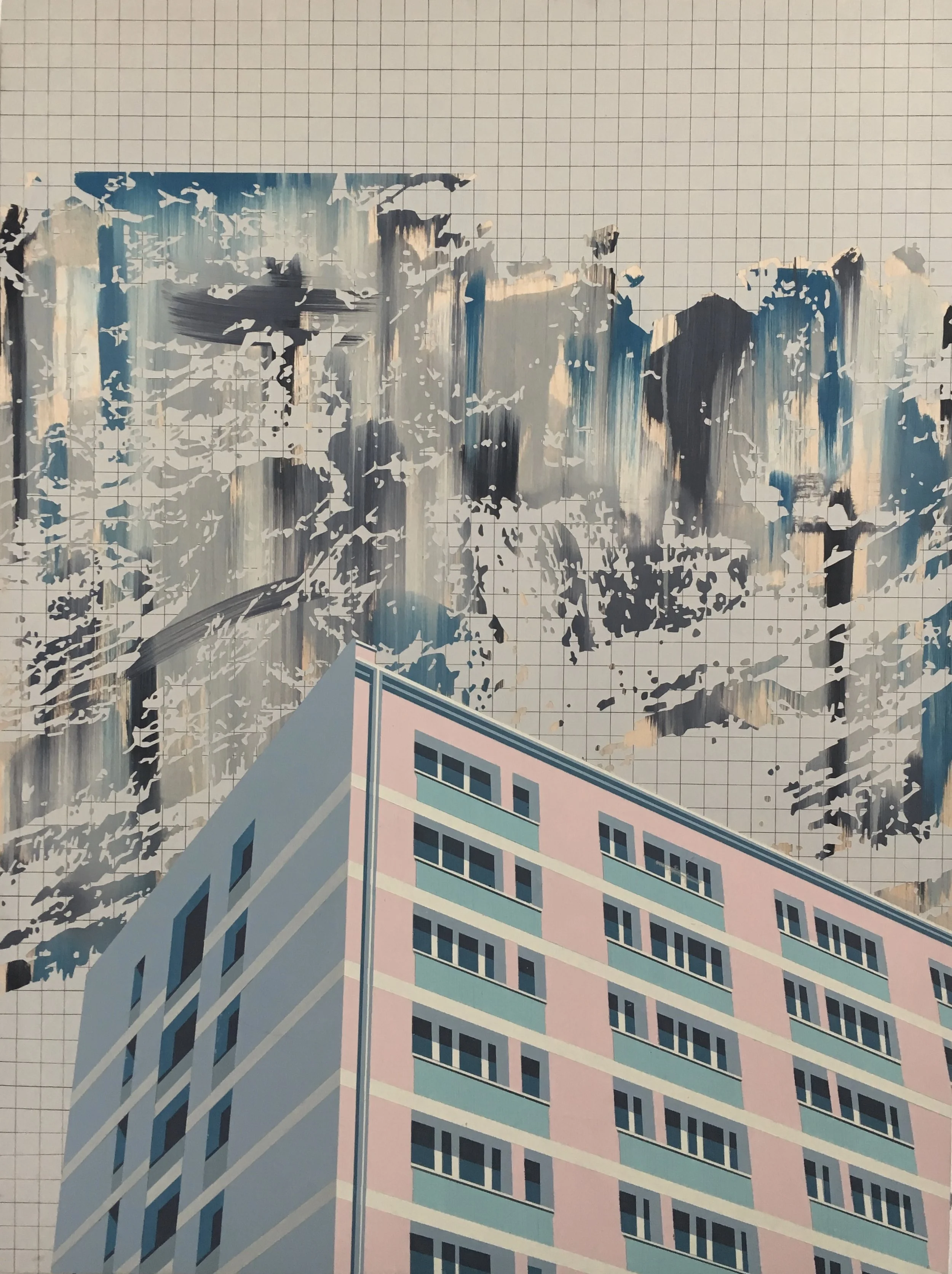  81 x 61cm  Acrylic, gesso, graphite on panel 