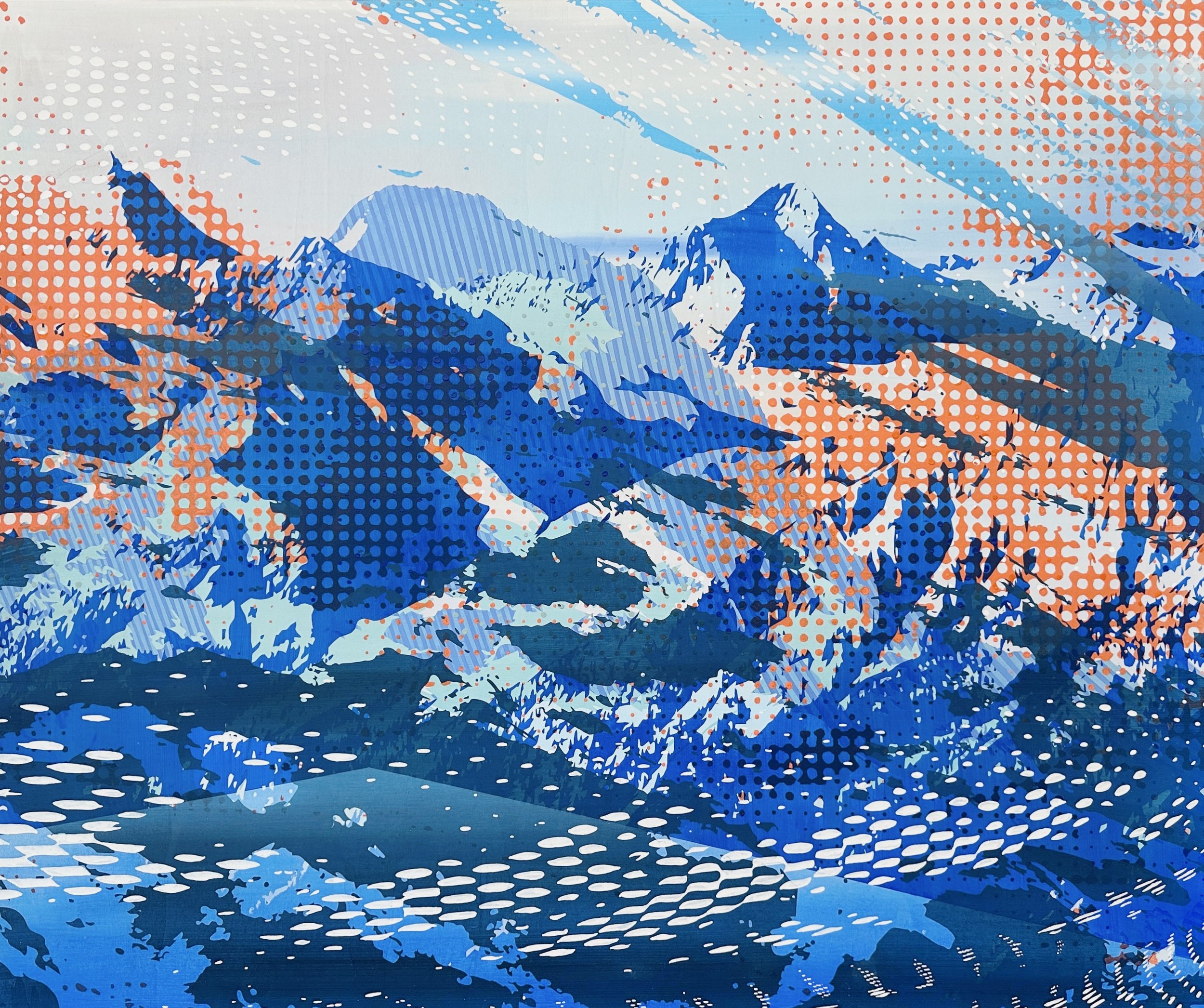 Our blue sierras shone serene