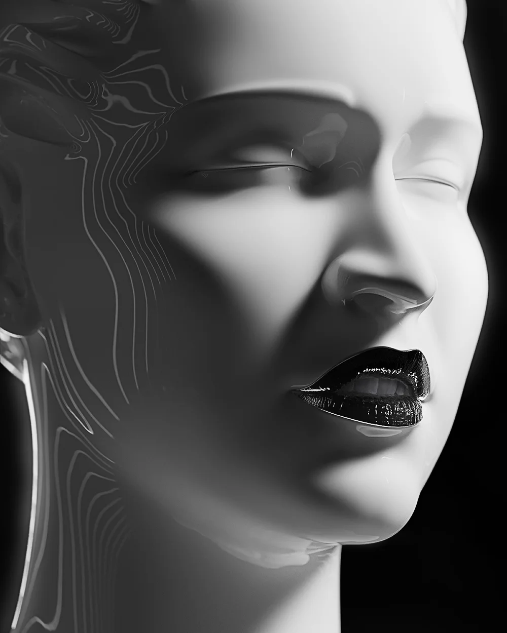 Sculpture, portrait of a Singer 7