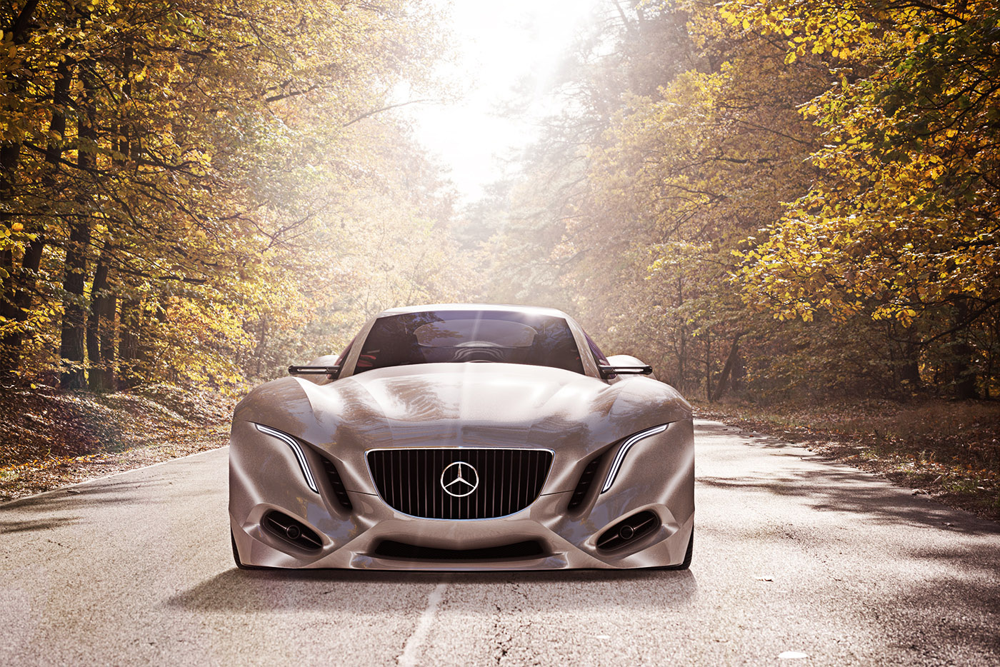 The concept intends to cover the gap between the current production vehicles and the perhaps too over the top new Maybach concept , while steering it towards author's own direction. 