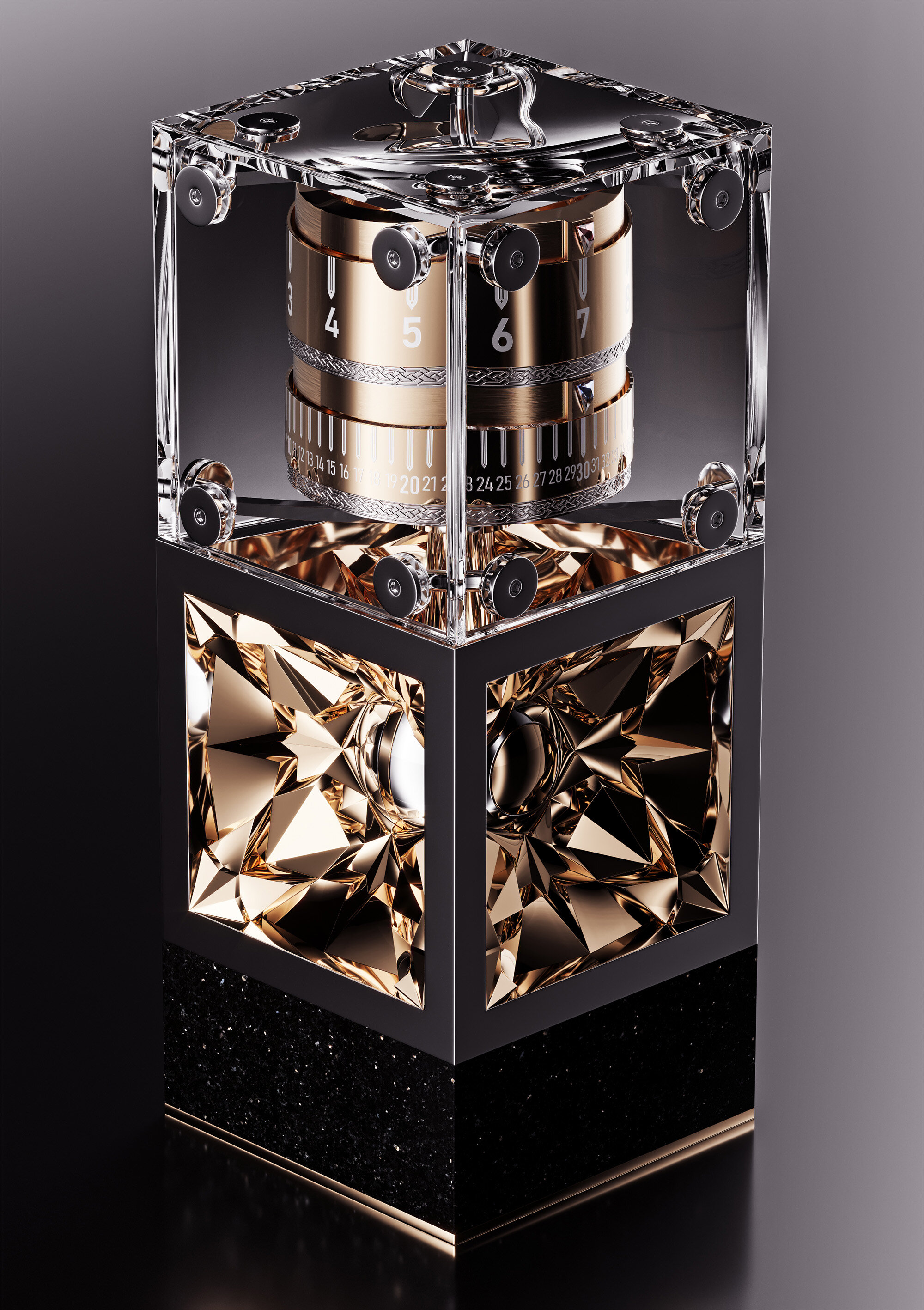 Luxury table clocks for Royal Insignia — luxury and high-end design